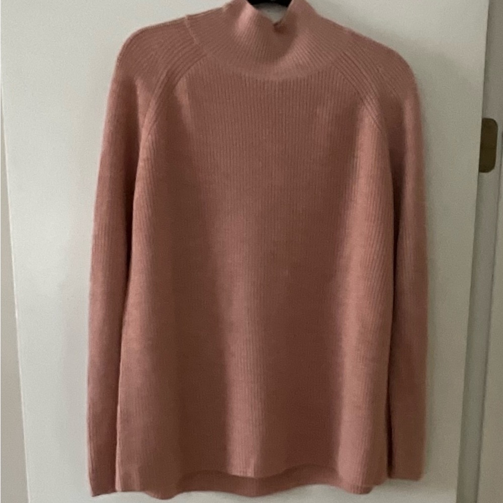 Eileen Fisher Soft Pink Mock Neck Sweater